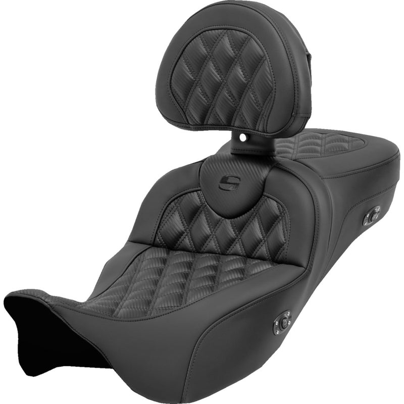 Saddlemen Roadsofa Extended Reach Lattice Stitch -istuin Harleylle