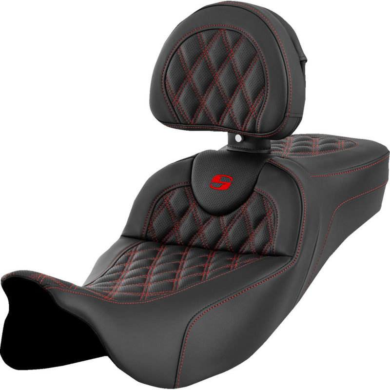 Saddlemen Roadsofa Extended Reach Lattice Stitch -istuin Harleylle