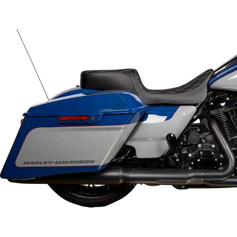 Drag Specialties Performance Predator 2-Up -istuin Harley-moottoripyörään