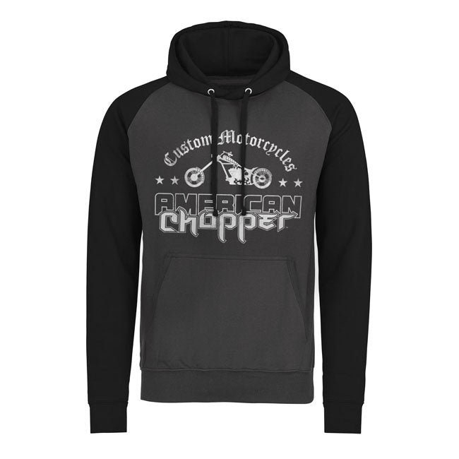 American Chopper Washed Logo Baseball Hoodie S