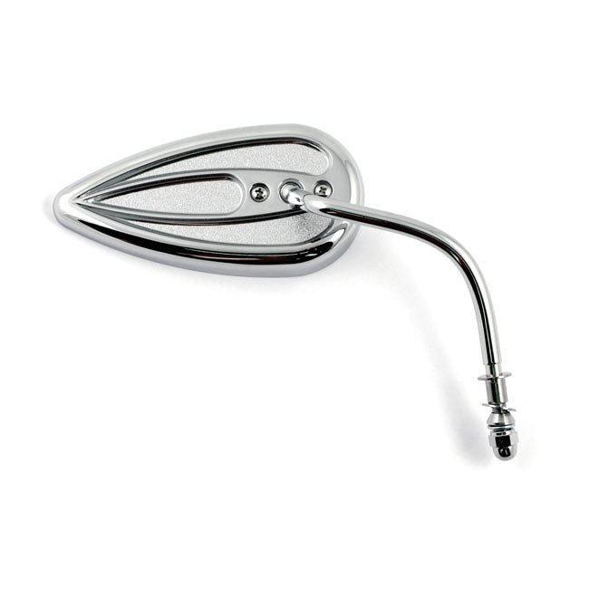 Arlen Ness Die-Cast Teardrop Motorcycle Mirror Chrome Right