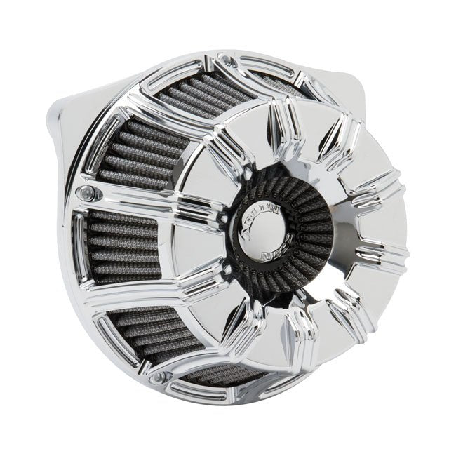 Arlen Ness Inverted Air Cleaner 10-Gauge for Harley 16-17 Softail; 11-17 CVO Softail; 2017 FXDLS; 08-16 Touring, Trike. (e-throttle) / Chrome