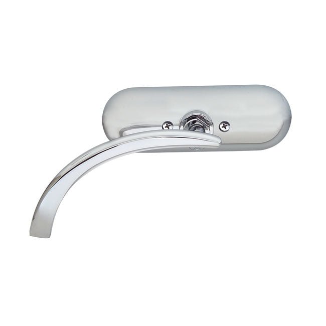 Arlen Ness Mini Oval Motorcycle Mirror Chrome / Left