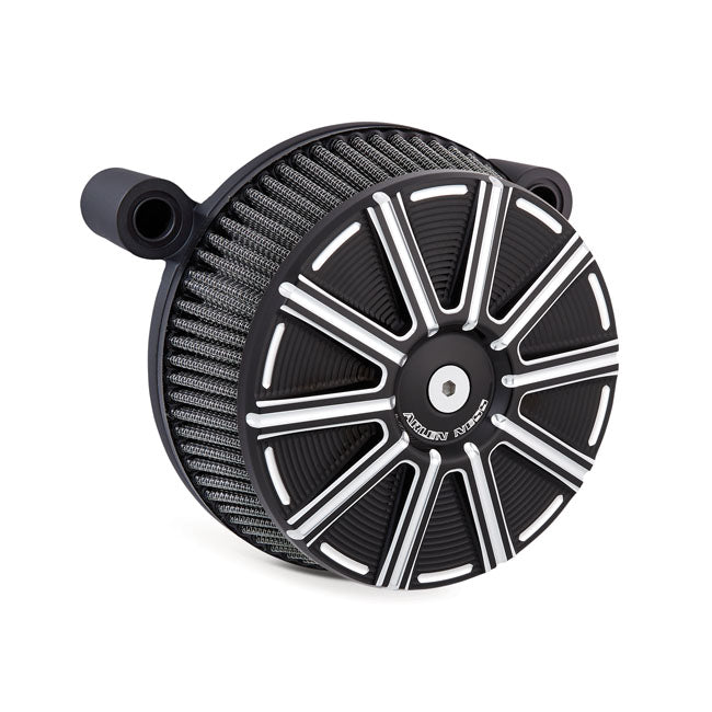 Arlen Ness Stage 1 Big Sucker Air Cleaner 10-Gauge for Harley 16-17 Softail; 2017 FXDLS; 08-16 Touring, Trike. (e-throttle) / Black