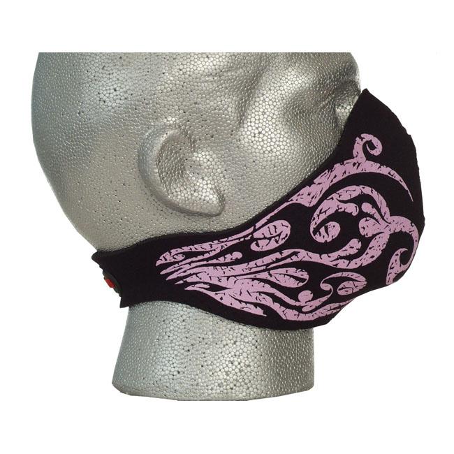 Bandero Biker Face Mask Tribal Flames Pink