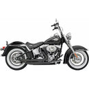 Bassani Fire Flight Slash Cut Exhaust System for Harley 86-17 Softail (excl. Breakout / CVO / Rocker) / Black  - Customhoj