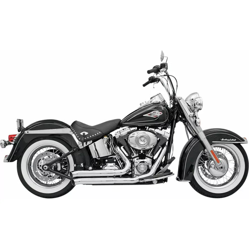 Bassani Fire Sweep Turn Out Exhaust System for Harley 86-17 Softail (excl. Breakout / CVO / Rocker) / Chrome  - Customhoj