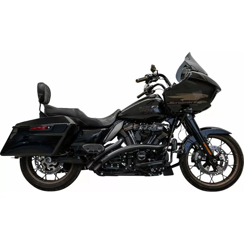 Bassani Sweeper Radial Exhaust System for Harley 19-24 Touring / Black with black heat shields  - Customhoj