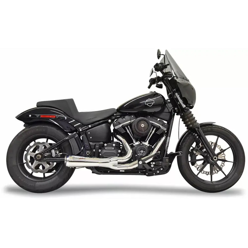 Bassani The Ripper Short 2-into-1 Catalytic Exhaust System for Harley 18-24 Softail Street Bob / Low Rider / Standard / Slim / Fat Bob (excl. Low Rider ST) / Chrome  - Customhoj