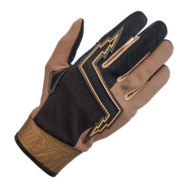 Biltwell Baja Motorcycle Gloves Brown/Black / XS