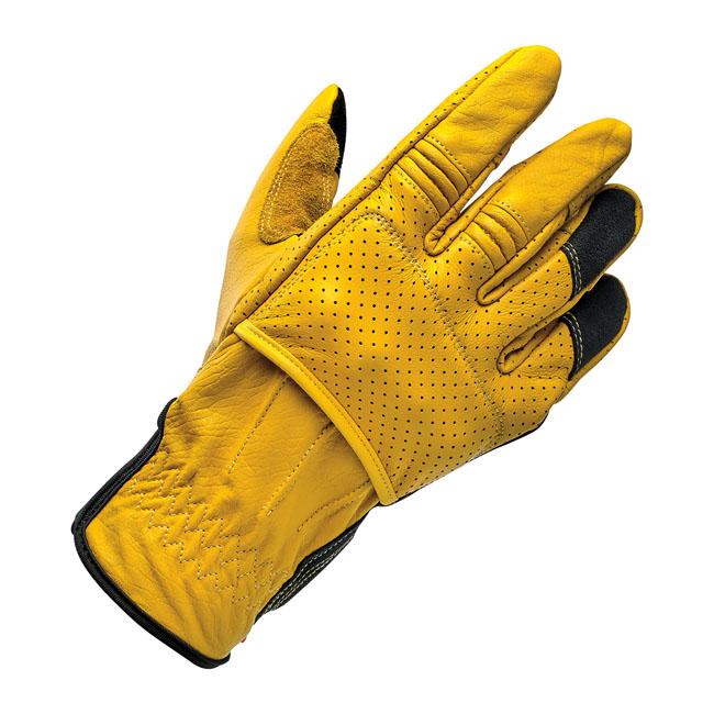 Biltwell Borrego Motorcycle Gloves Gold/Black / XS