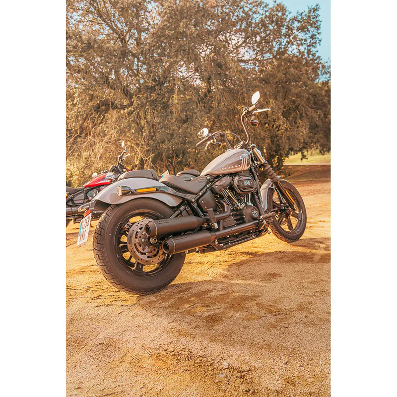 Black Duck Bombardier EC Euro Approved Slip-On Mufflers for Harley  - Customhoj