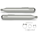 Black Duck Bombardier EC Euro Approved Slip-On Mufflers for Harley 17-24 Touring (Euro 4/5 approved) / Chrome  - Customhoj