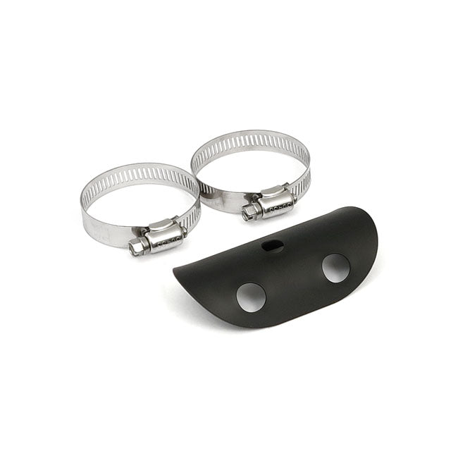Bullet Hole Universal Motorcycle Exhaust Heat Shield Black / 1 3/4" (4.4cm) / 4" (10.2cm)  - Customhoj