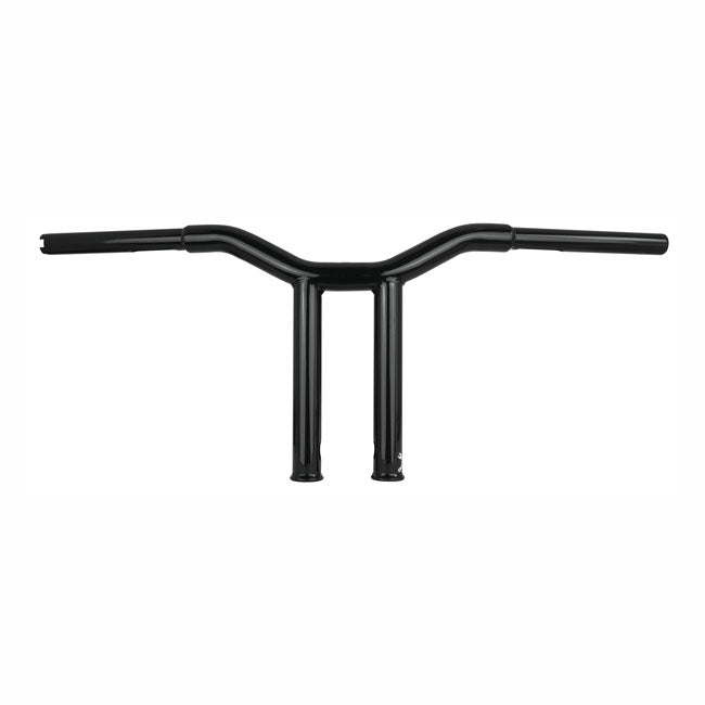 Burly Dominator Straight 1-1/4" T-Bar Handlebars 10” Rise Gloss Black