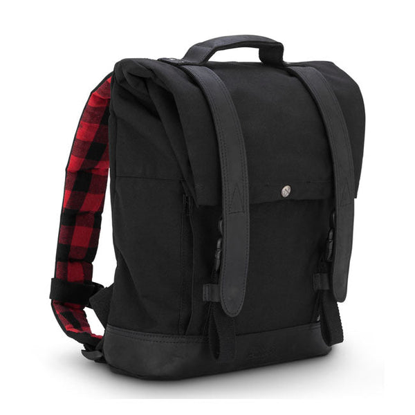 Burly Roll Top Voyager Backpack Black