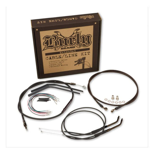 Burly Scrambler 8" Cable/Line Kit for Sportster 14-21 XL (ABS & single disc)