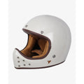 By City The Rock Retro Motocross Motorcycle Helmet White / XS (53-54cm)  - Customhoj