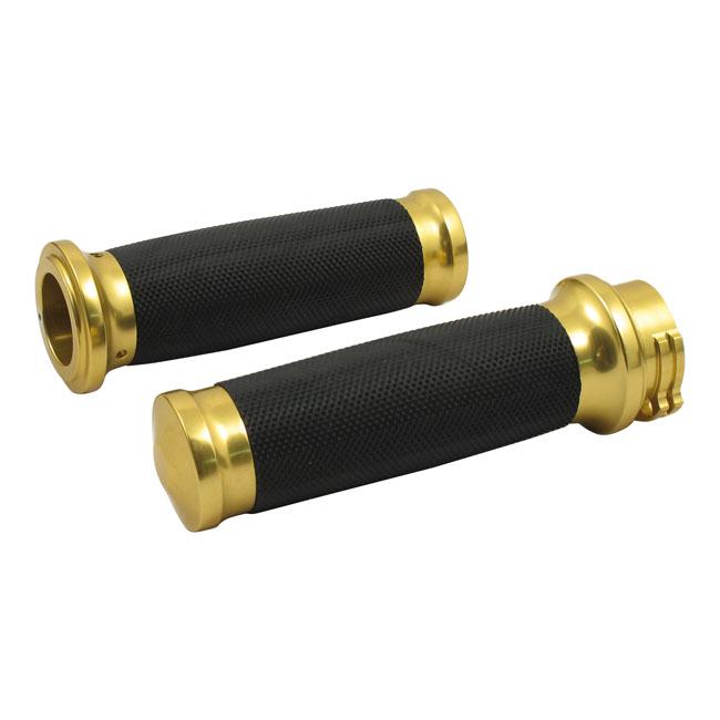 Caliber Motorcycle Grips HD TBW Brass