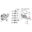 Cam Drive / Cover Parts Diagram Exploded View for Harley 45" Flathead 38) 58-E63 45" SV. Rubber boot, oil pressure switch. Replaces OEM: 26553-58