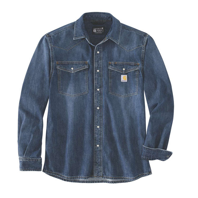 Carhartt Denim Snap Front Shirt S  - Customhoj