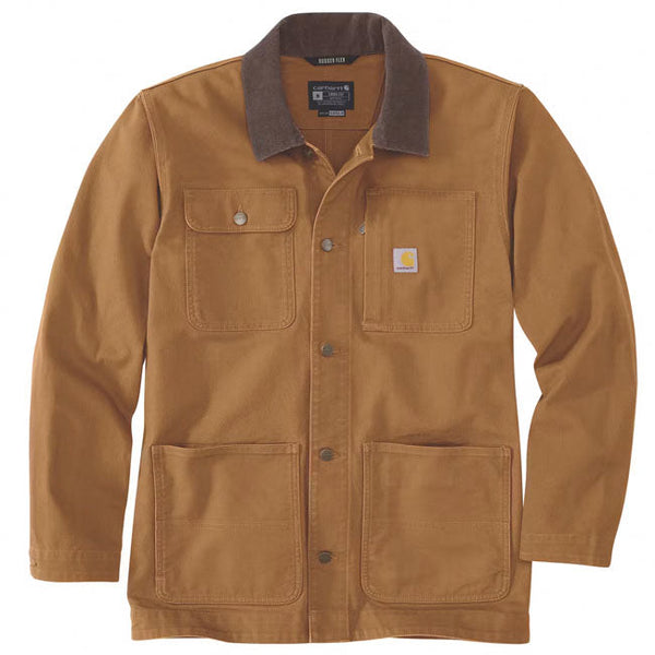 Carhartt Duck Loose Fit Chore Coat Brown / S  - Customhoj