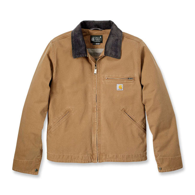 Carhartt Relaxed Fit Duck Detroit Jacket Brown / S  - Customhoj