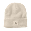 Carhartt Rib Knit Watch Hat Oat Milk  - Customhoj