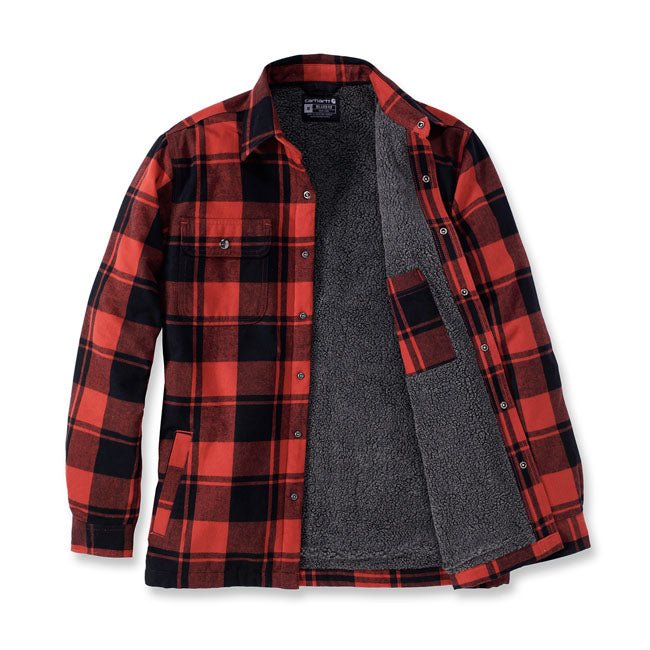 Carhartt Sherpa Lined Flannel Plaid Shirt