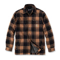 Carhartt Sherpa Lined Flannel Plaid Shirt Brown / S