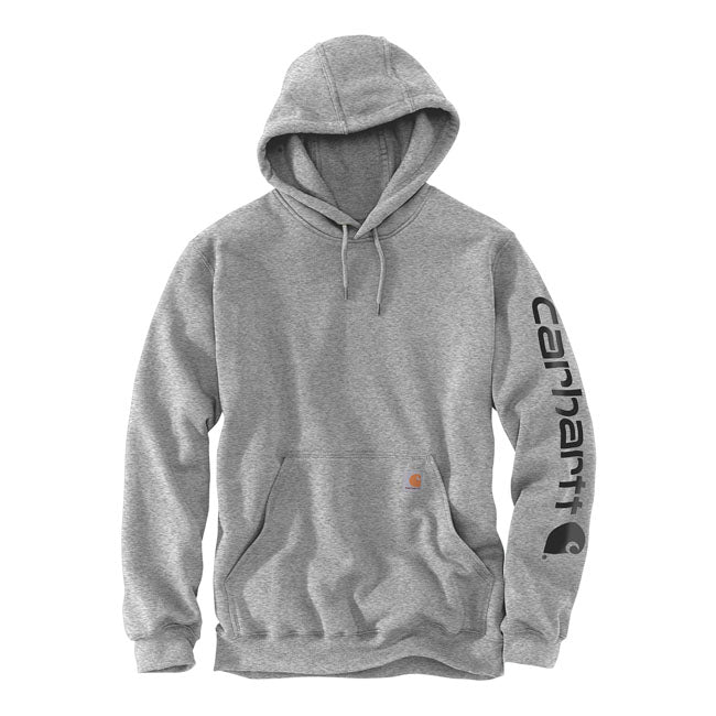 Carhartt Sleeve Logo Hoodie Grey/Black / S