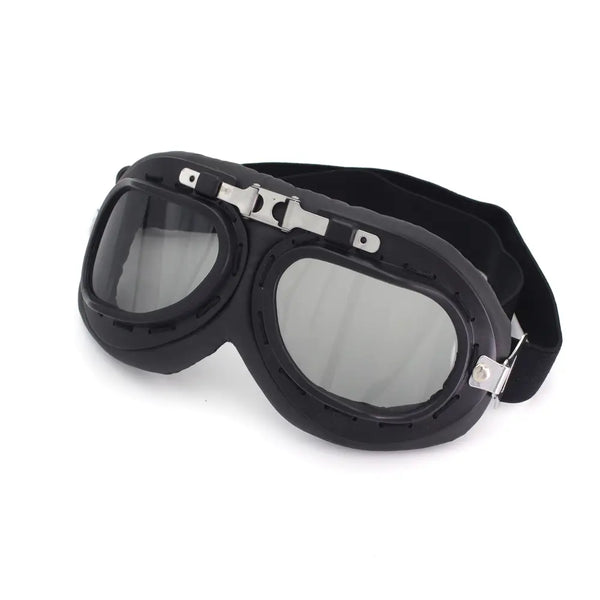 Cavalero Custom Classic Vintage Motorcycle Goggles Black / Tinted