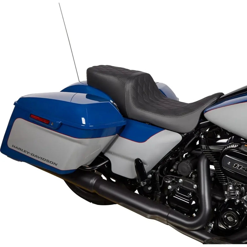 Drag Specialties Performance Predator 2-Up -istuin Harley-moottoripyörään