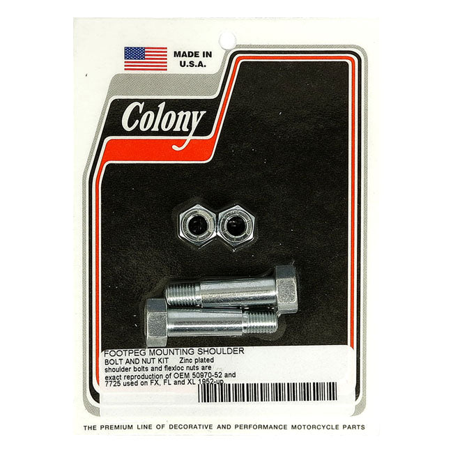 Colony Footpegs Brackets 52-68 Big Twin; 57-68 XL Colony Footpeg Mount Kit OEM for Harley Customhoj