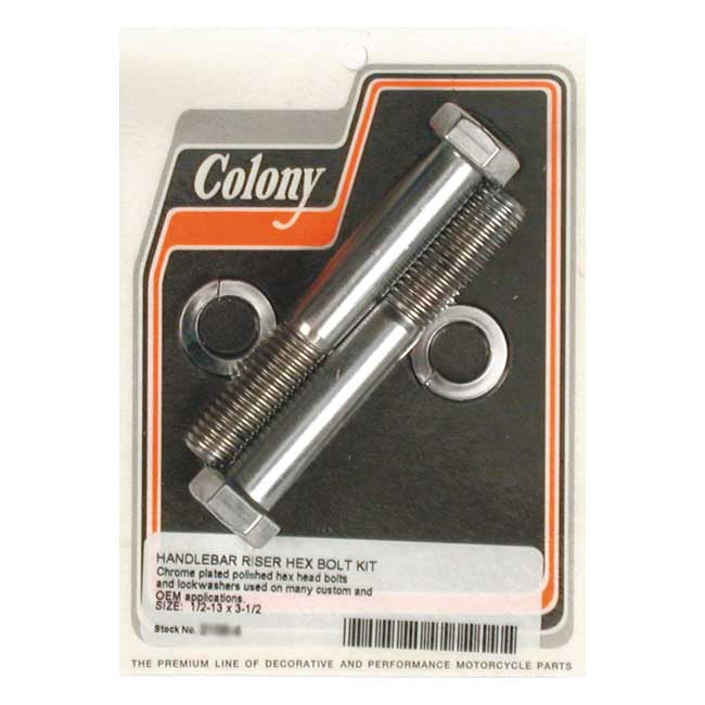 Colony Riser Bolt Set Chrome hex head / 1/2-13 / 3 1/2" (8.89cm)