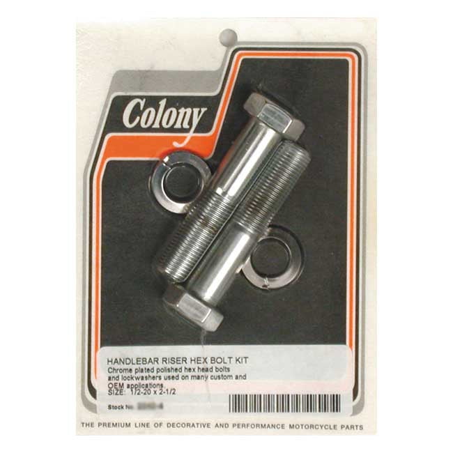 Colony Riser Bolt Set Chrome hex head / 1/2-20 / 2 1/2" (6.35cm)