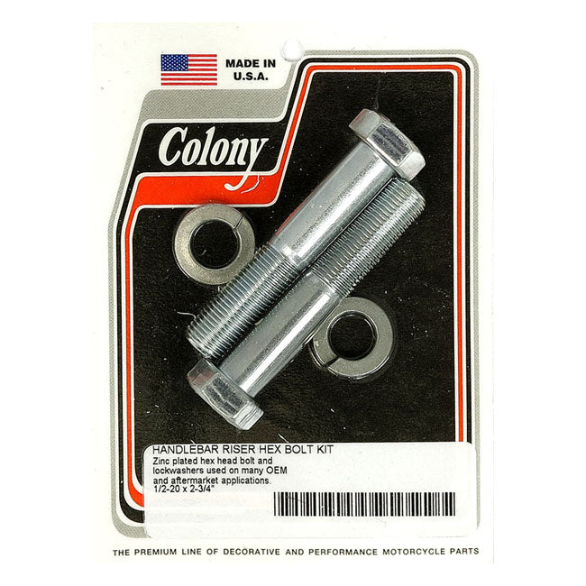 Colony Riser Bolt Set Zinc hex head / 1/2-20 / 2 3/4" (6.98cm)