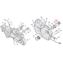 Crankcase Parts Diagram Exploded View for 04-22 Harley Sportster 17) 04-22 XL & XR1200. Spacer, sprocket shaft.