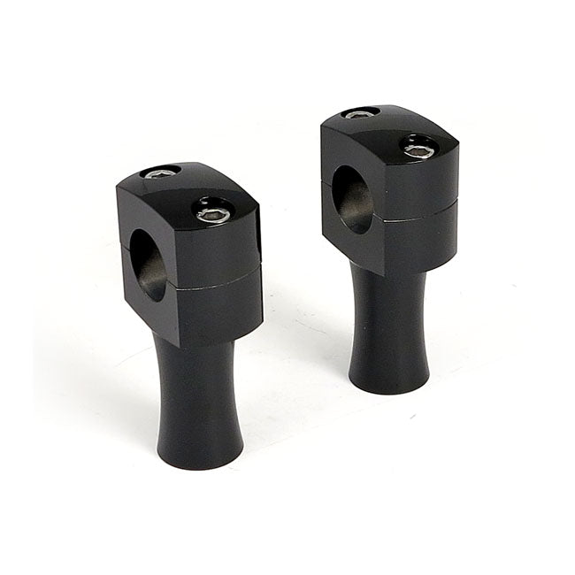 Domed Handlebar Risers Black / 3" (7.6cm)