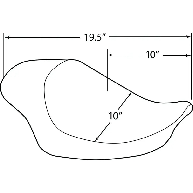 Drag Specialties 3/4 Solo Seat for Harley  - Customhoj