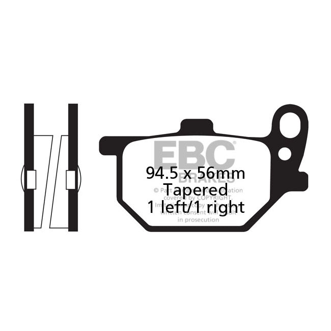 EBC Organic Front Brake Pads for Yamaha XJ 650 Maxim / LH Midnight 80-83