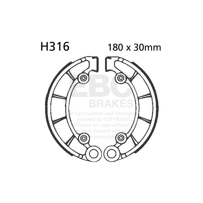 EBC Rear Brake Shoes for Honda CB 500 F Four 75-77