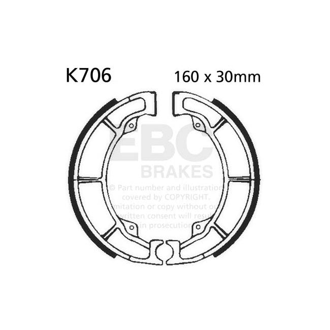 EBC Rear Brake Shoes for Kawasaki ER-5 ER 500 A 01-07