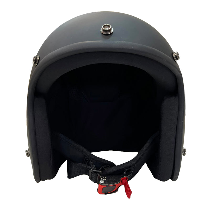 ECM Slimline Low Profile Open Helmet Matte Black