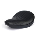 Fitzz Custom Motorcycle Solo Seat Tuck & Roll Black / Small / 6 cm padding  - Customhoj