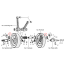 Flywheel Assembly Parts Diagram Exploded View for Harley Knuckle / Pan / Shovel / Evo 5) 41-53 Big Twin. Nut, crankpin (set of 2). Replaces OEM: 23967-41