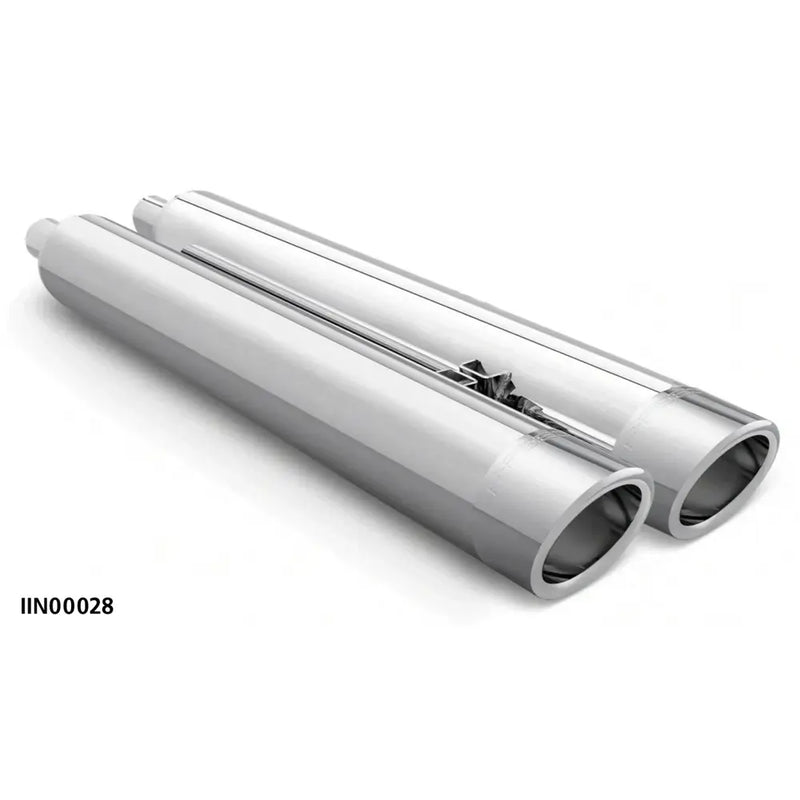 Freedom Performance 4" Slip-On Mufflers for Indian 14-21 Chief / Chrome / Chrome Liberty End Caps  - Customhoj