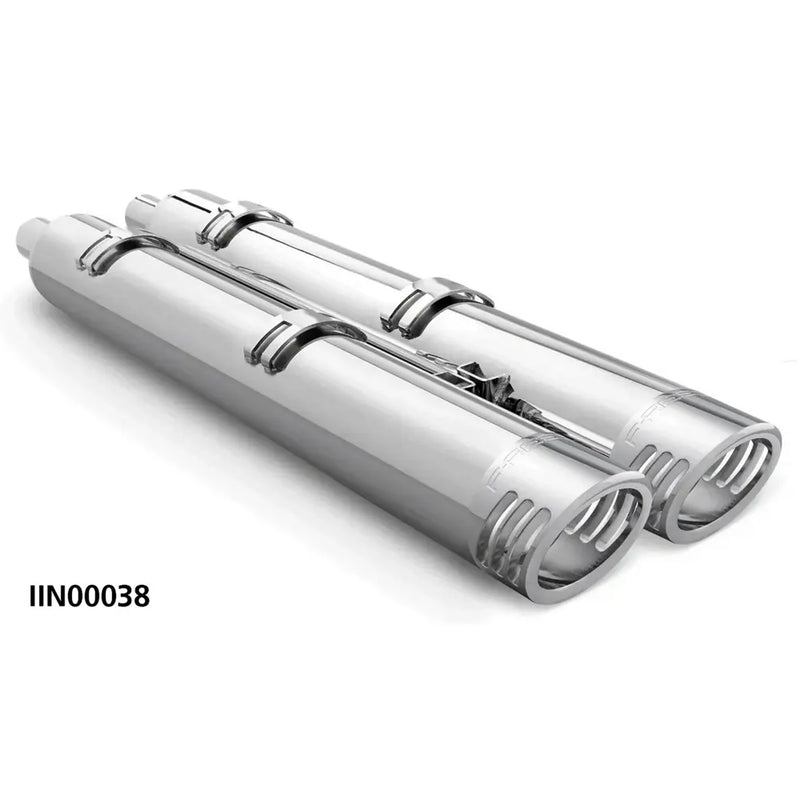 Freedom Performance 4" Slip-On Mufflers for Indian 14-21 Chieftain / Chrome / Chrome Racing End Caps  - Customhoj