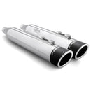 Freedom Performance Liberty Slip-On Mufflers for Harley 17-24 Touring / Chrome with black end caps  - Customhoj