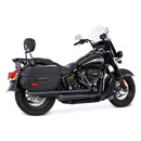 Freedom Performance Racing Slip-On Mufflers for Harley 18-24 Softail Heritage FLHC / FLHCS (read note) / Black with black end caps  - Customhoj